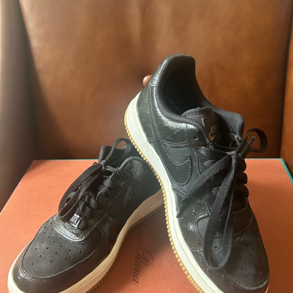 Nike Air Force Nike Air Force 1 Low Black Ostrich Women Sneakers